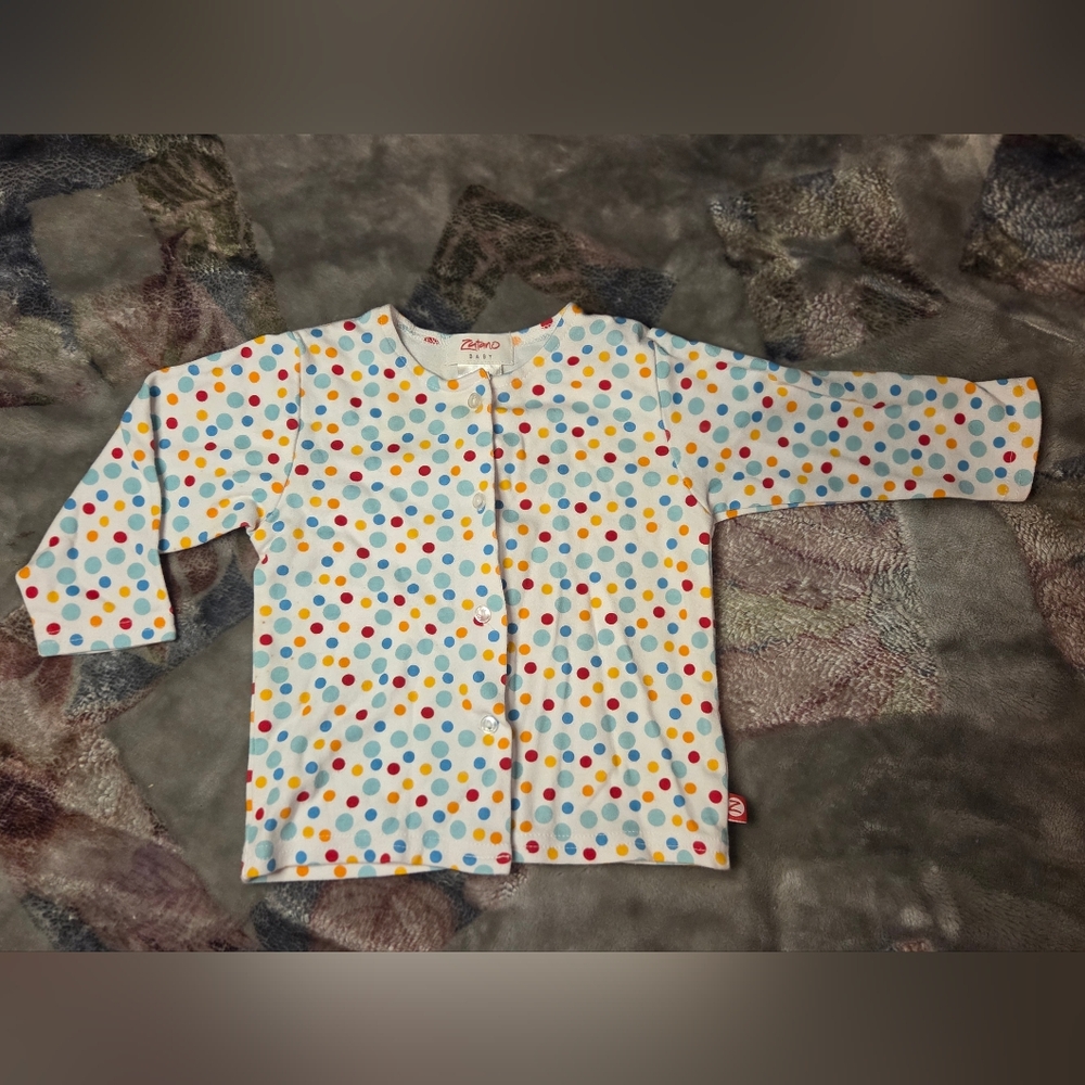Zutano Multicolor Polka Dot Long Sleeve Tee